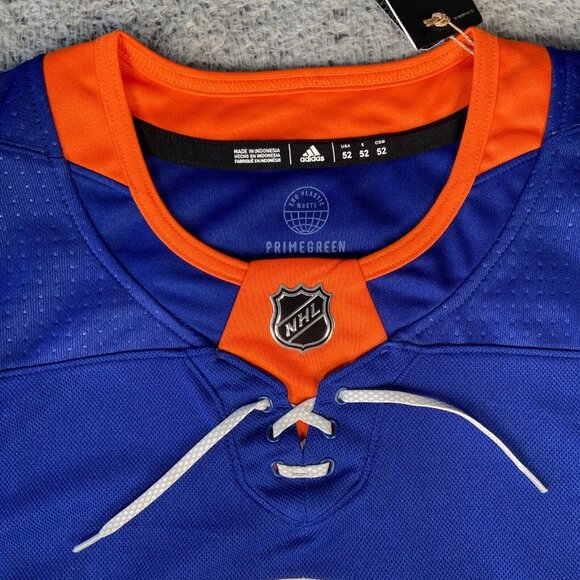 Adidas New York Islanders Authentic Home Hockey Jersey Sizes Men Blue Orange - Picture 4 of 7